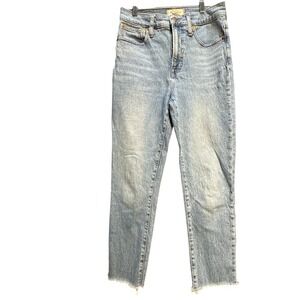 Madewell Women's The Perfect Vintage Jean Enmore Wash Raw-Hem Light Blue Size 26